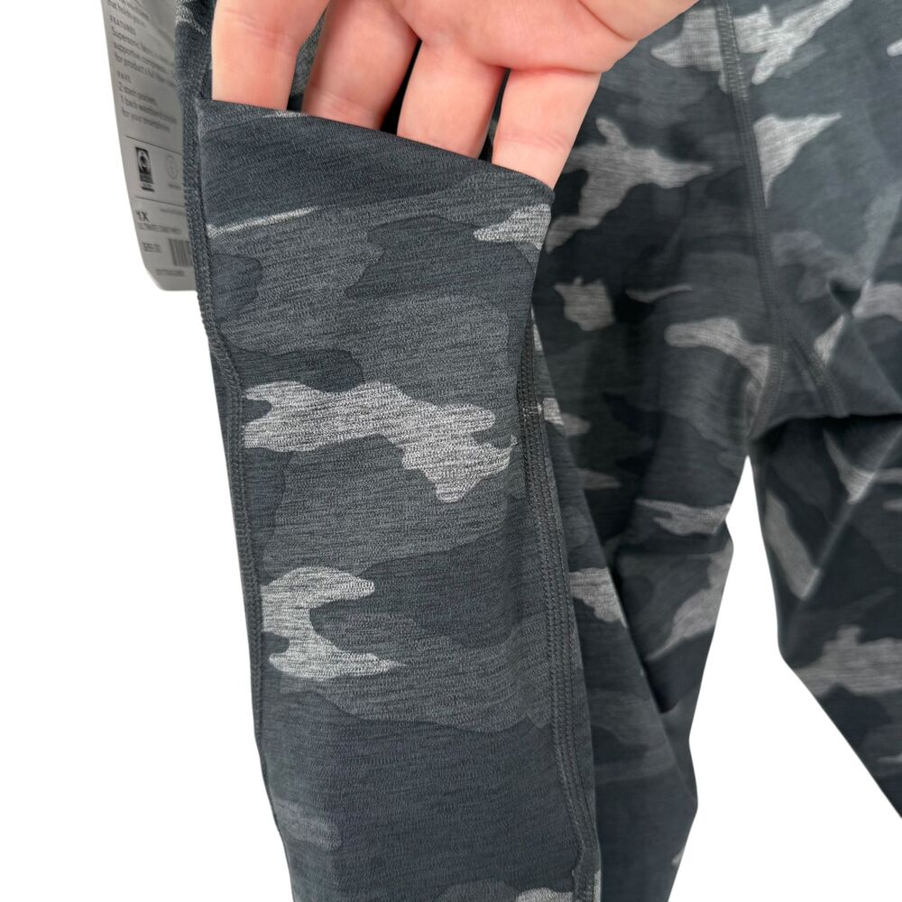 Athleta Camo 7/8 Leggings 1X Gray High Rise Compression Stash Pocket Active NWT - Picture 8 of 16